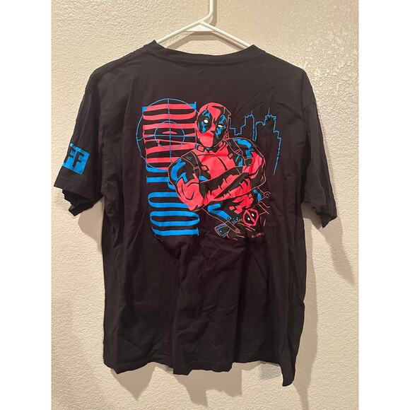Disney Marvel Neff Collaboration Deadpool X-Force Black Tee L - Picture 4 of 5